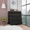 Tuhome Zoe Dresser, Superior Top, Four Drawers, Black/Light Oak CWD7156 - alternate 6